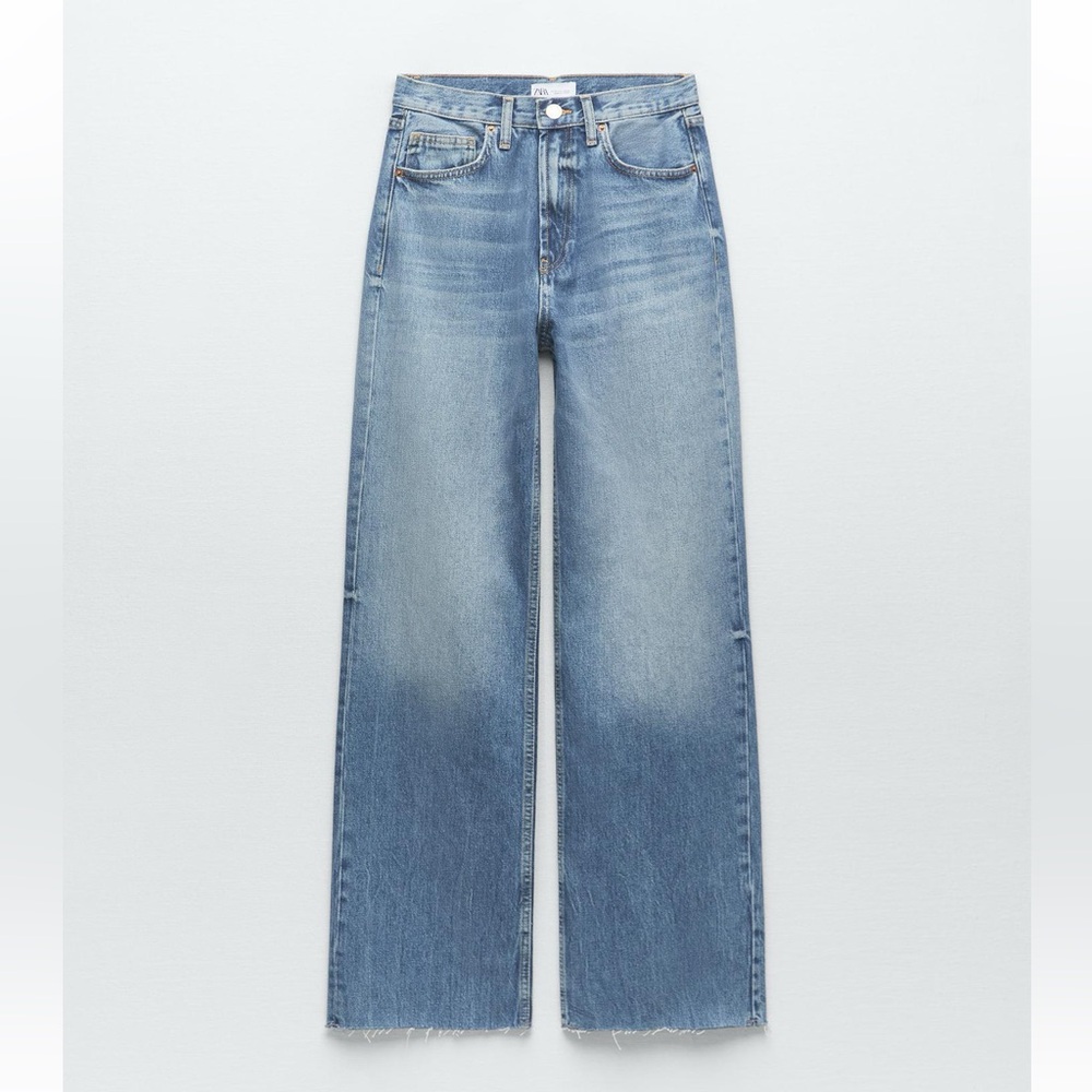 Zara Blue Wide Leg Jeans